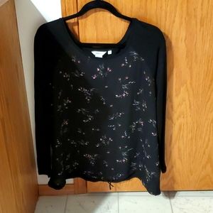Reitmans Black Floral Top